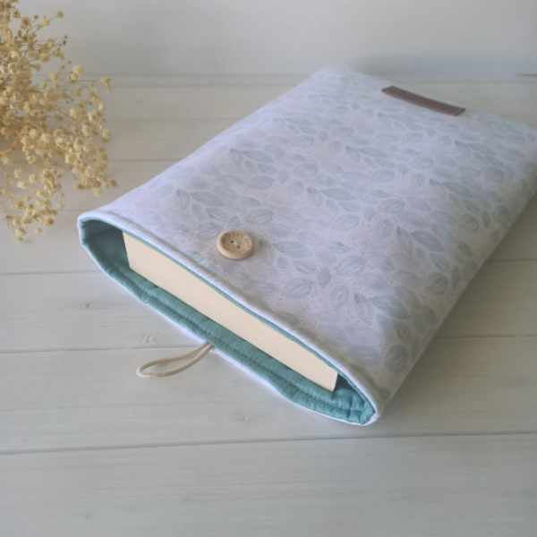 Dear Stella watercolour leaves book sleeve for your favourite book, book bag, book cover